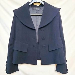 Donna Karan Collection Black Wool Jacket Sz 6